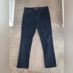 Lands' End Men's Deep Indigo Straight Jeans